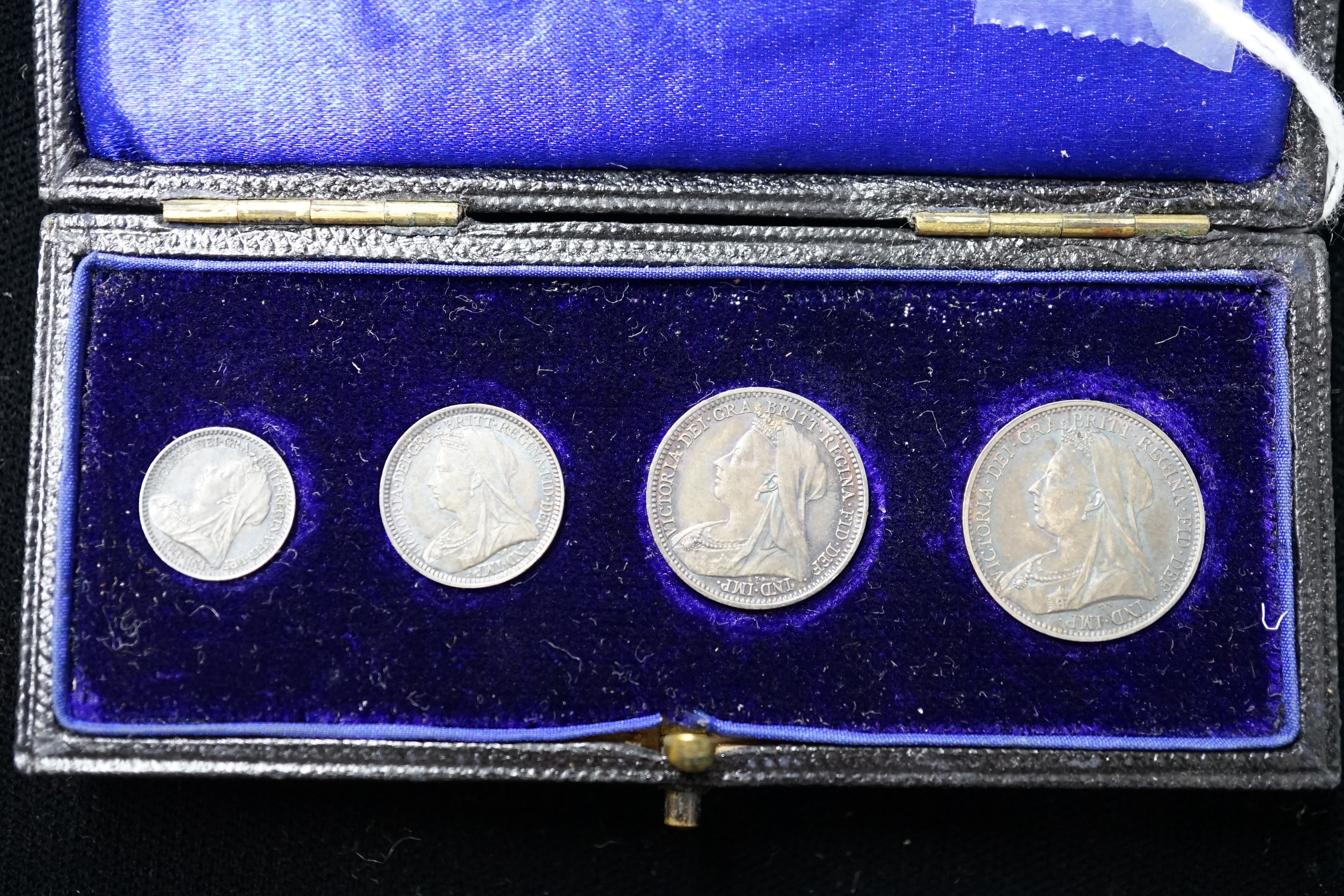 A Victorian maundy money set 1901, cased